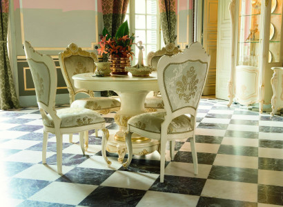 Dining table Suite Dining room Furniture Furnishings Group Table + 4 Chair Set 5pcs.